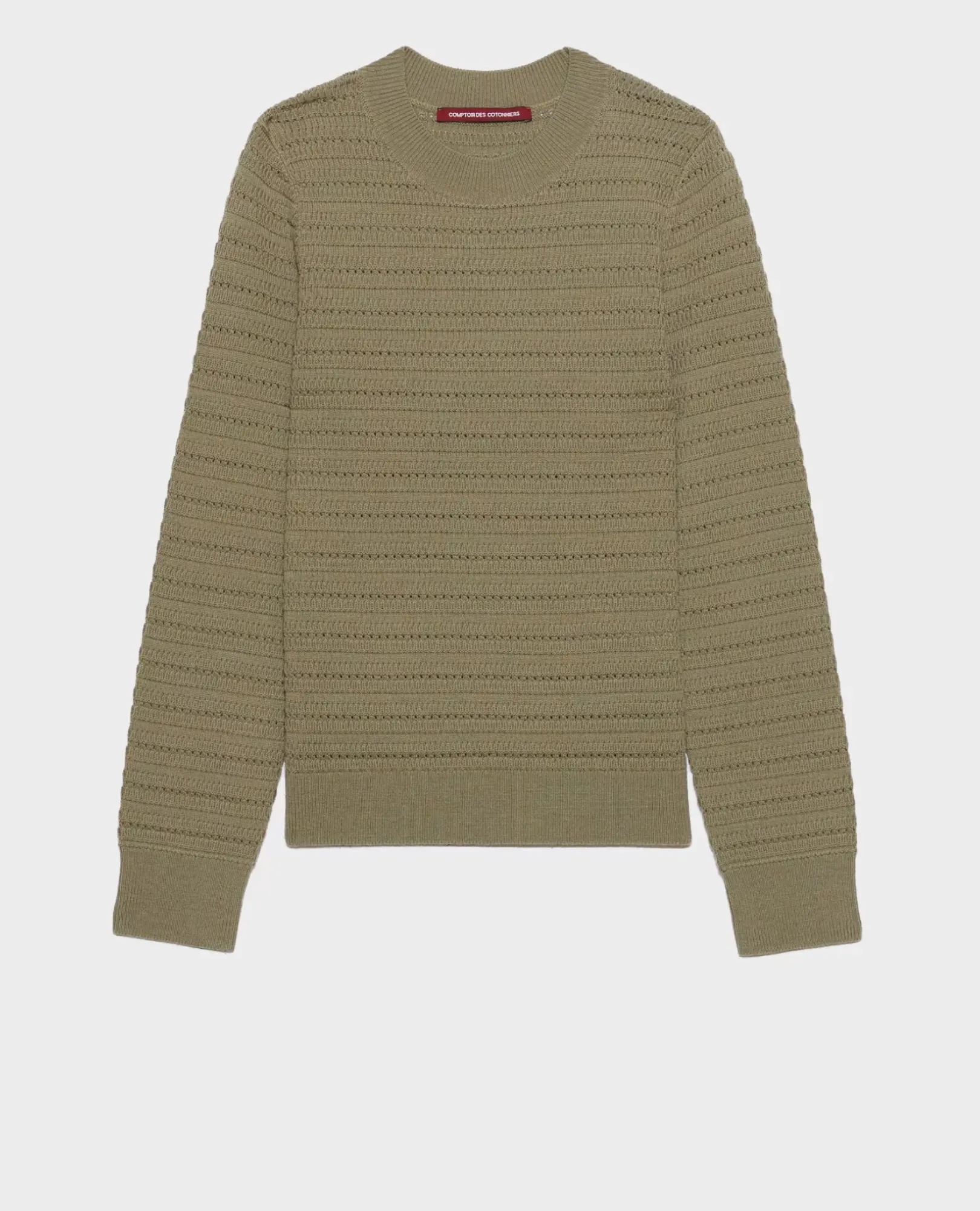 Femme Comptoir des Cotonniers Pull Ajoure En Laine Merinos