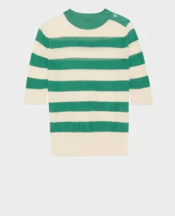 Femme Comptoir des Cotonniers Pull Manches Courtes En Lin