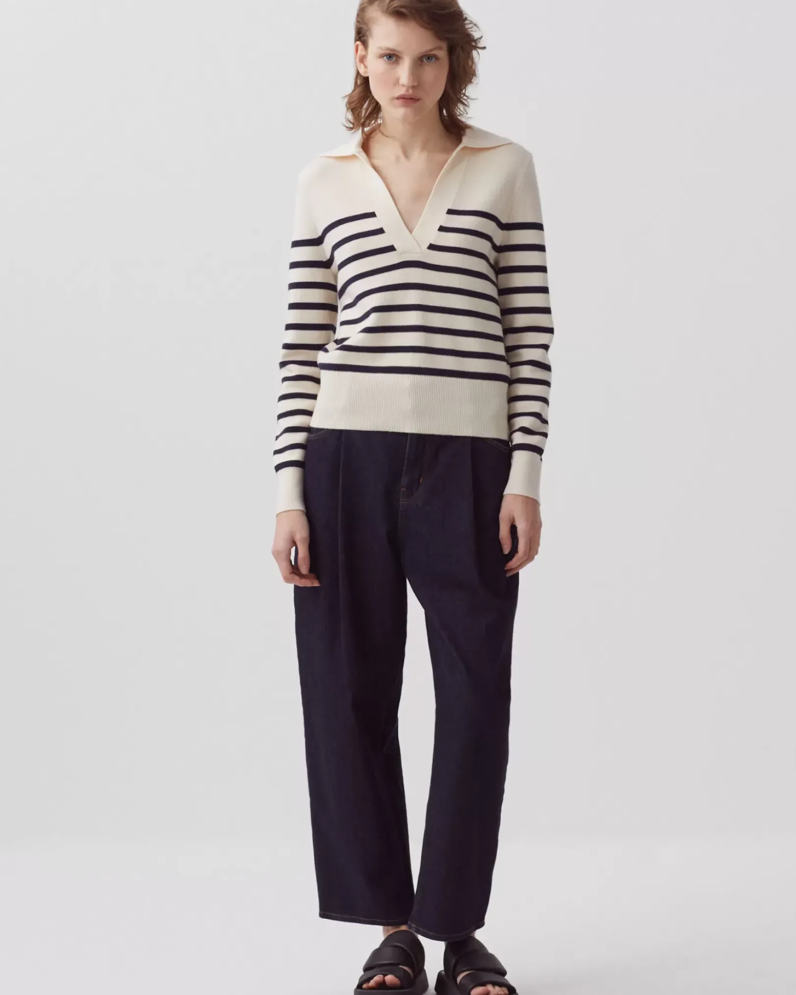 Femme Comptoir des Cotonniers Pull Mariniere En Laine Merinos