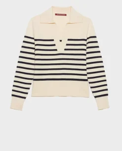 Femme Comptoir des Cotonniers Pull Mariniere En Laine Merinos
