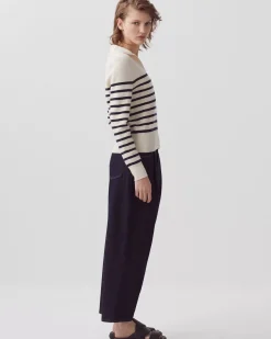 Femme Comptoir des Cotonniers Pull Mariniere En Laine Merinos
