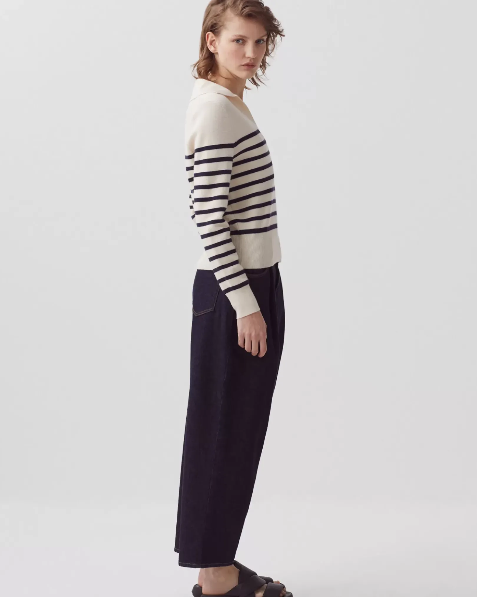 Femme Comptoir des Cotonniers Pull Mariniere En Laine Merinos