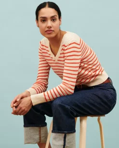 Femme Comptoir des Cotonniers Pull Mariniere En Lin