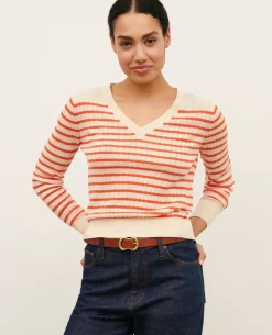 Femme Comptoir des Cotonniers Pull Mariniere En Lin