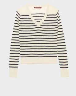 Femme Comptoir des Cotonniers Pull Mariniere En Lin