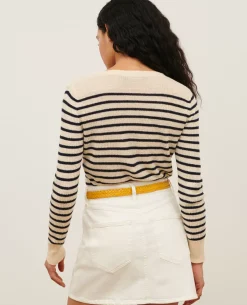 Femme Comptoir des Cotonniers Pull Mariniere En Lin