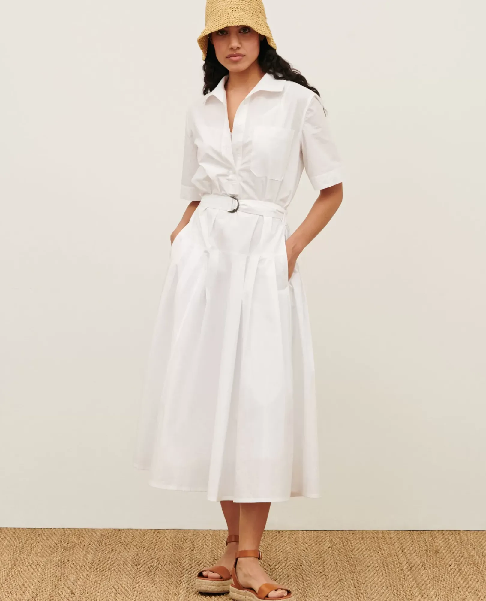 Femme Comptoir des Cotonniers Robe Midi En Coton