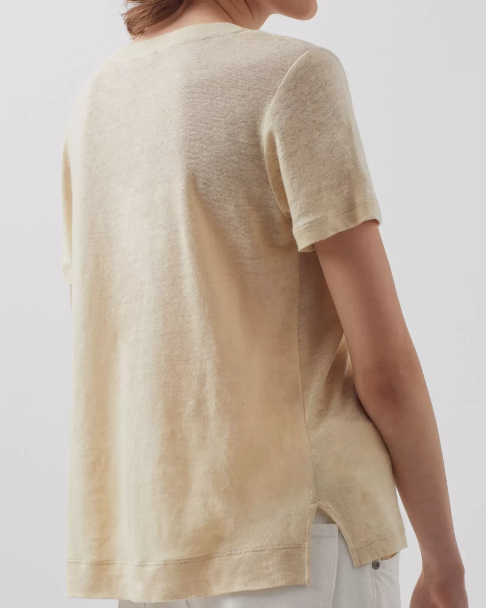 Femme Comptoir des Cotonniers Sarah - T-Shirt Col V En Lin