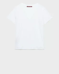 Femme Comptoir des Cotonniers Sarah - T-Shirt Col V En Lin