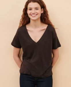 Femme Comptoir des Cotonniers Sarah - T-Shirt En Lin