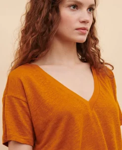 Femme Comptoir des Cotonniers Sarah - T-Shirt En Lin