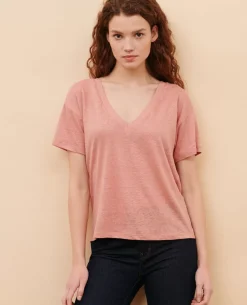 Femme Comptoir des Cotonniers Sarah - T-Shirt En Lin