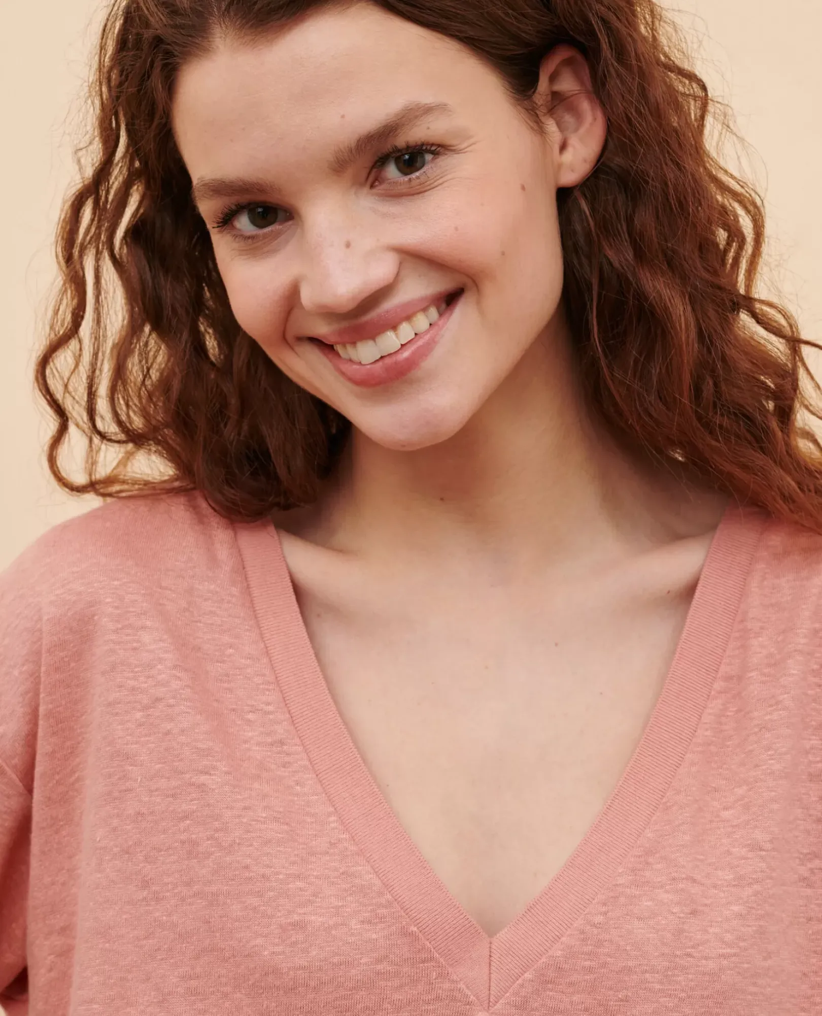 Femme Comptoir des Cotonniers Sarah - T-Shirt En Lin