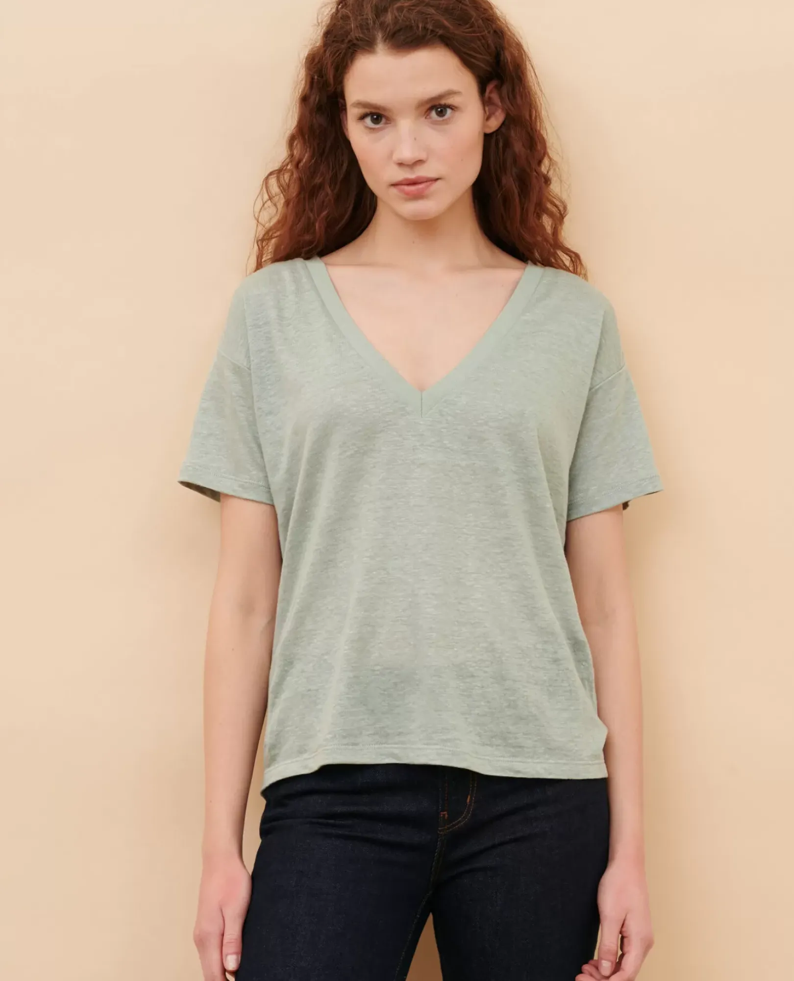 Femme Comptoir des Cotonniers Sarah - T-Shirt En Lin