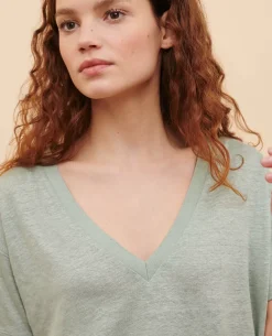 Femme Comptoir des Cotonniers Sarah - T-Shirt En Lin