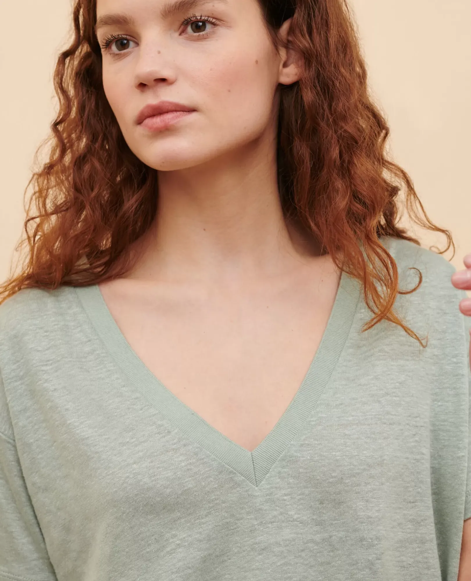 Femme Comptoir des Cotonniers Sarah - T-Shirt En Lin
