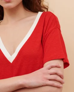 Femme Comptoir des Cotonniers Sarah - T-Shirt En Lin