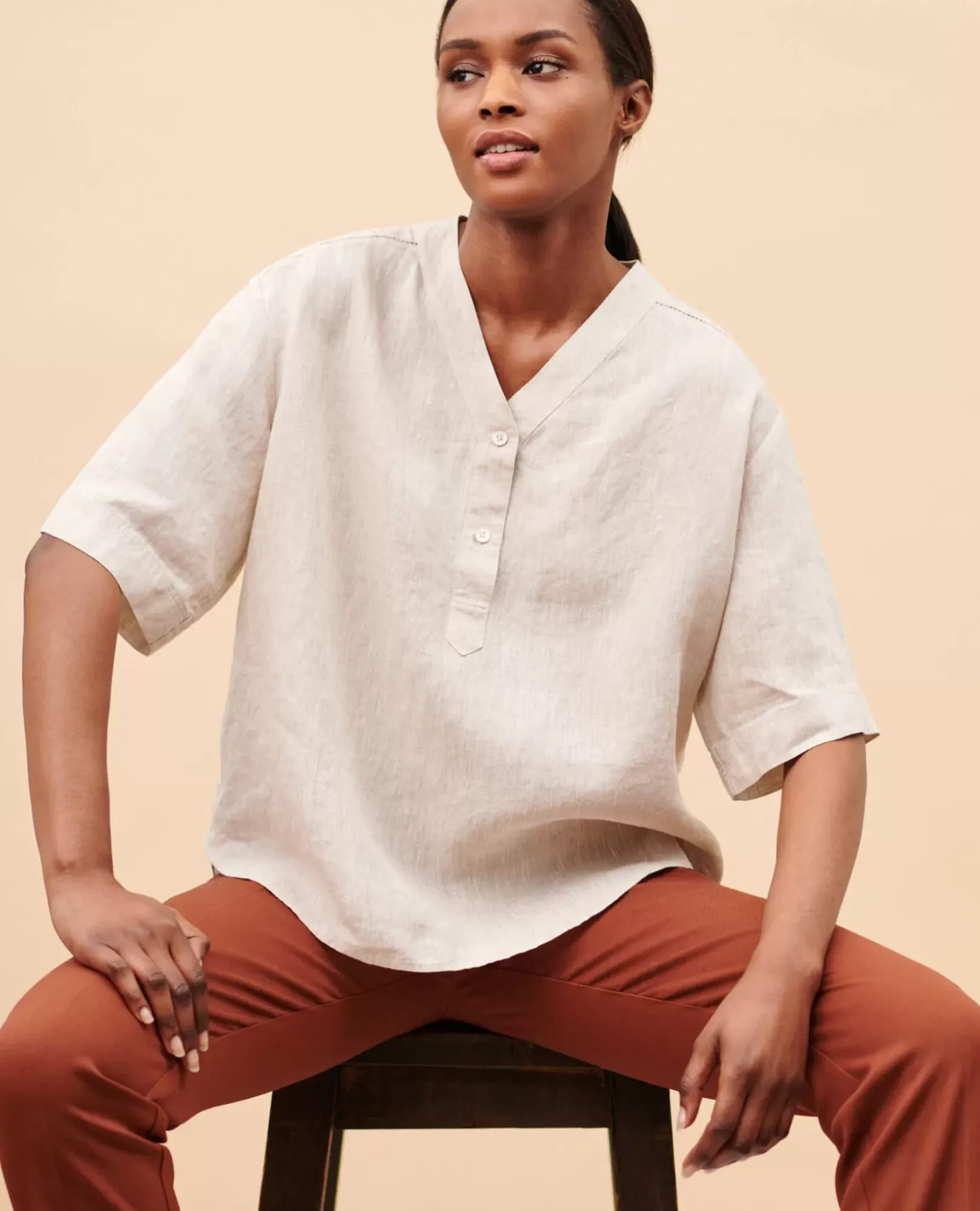Femme Comptoir des Cotonniers Tunique Ample En Lin