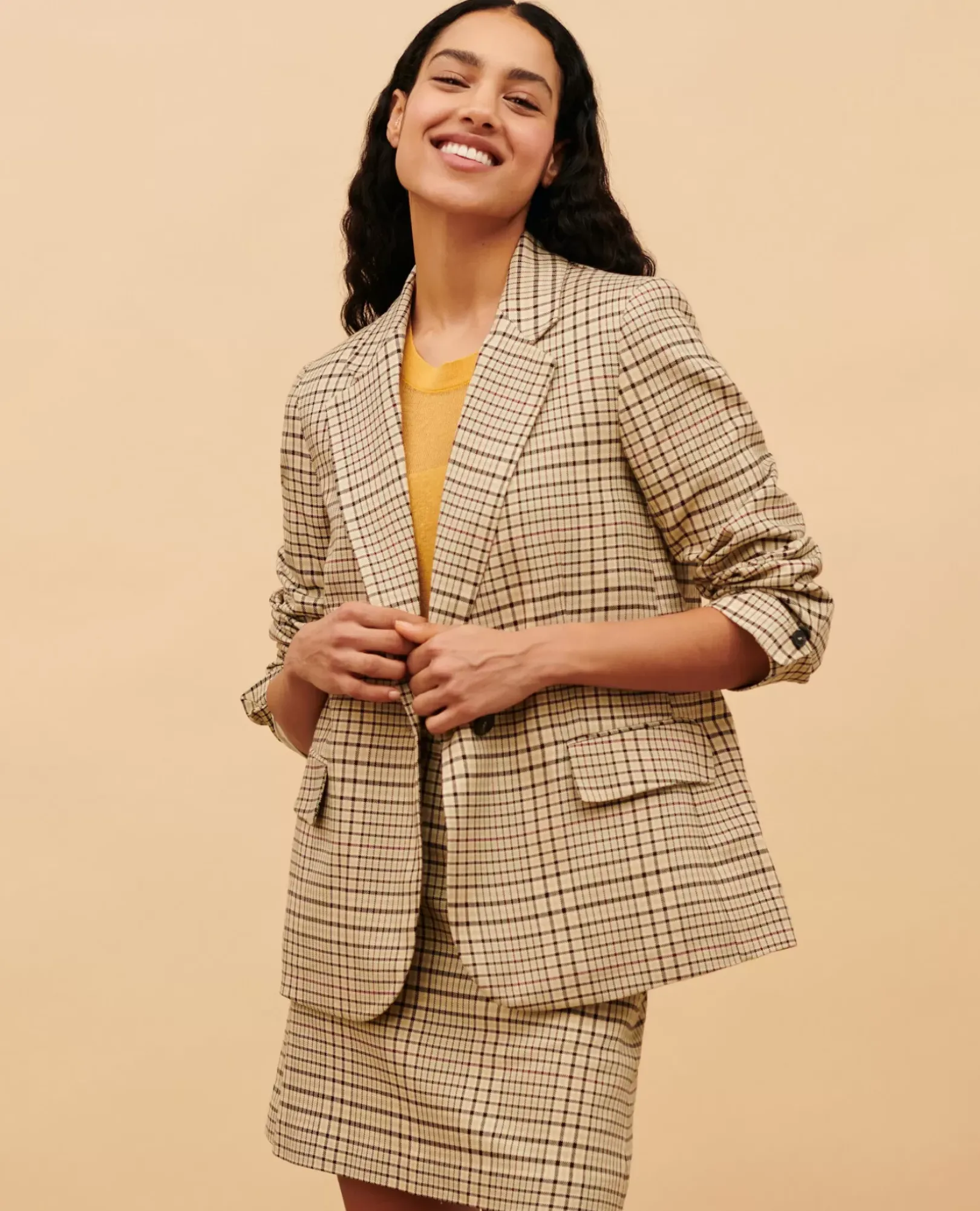 Femme Comptoir des Cotonniers Veste De Blazer En Coton Melange