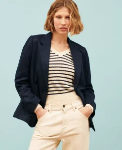 Femme Comptoir des Cotonniers Veste De Blazer En Lin Melange