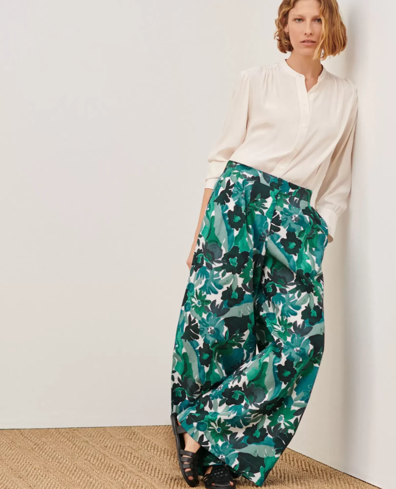 Femme Comptoir des Cotonniers Yvonne - Pantalon Ample En Coton
